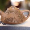 Vermilion Zisha Shipiao Teapot - 240ml Na Lan Poetry Engraved · Scholar's Stone Dipper · Limited Cinnabar Clay · Romantic Oolong Specialist