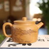 Imperial Yellow Clay Dezhong Teapot - 300ml Confucian Bell Design · Golden Ratio Pouring · Pu-erh Mastery · Free AR Clay Authentication