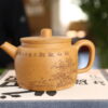 Imperial Yellow Clay Dezhong Teapot - 300ml Confucian Bell Design · Golden Ratio Pouring · Pu-erh Mastery · Free AR Clay Authentication